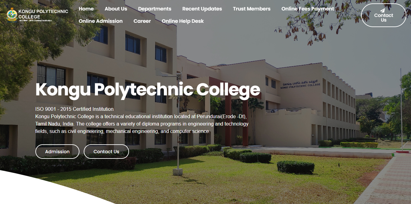 Kongu Polytechnic College Website